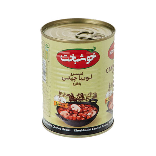 24 کنسرو لوبیا چیتی با قارچ خوشبخت - 380 گرم
